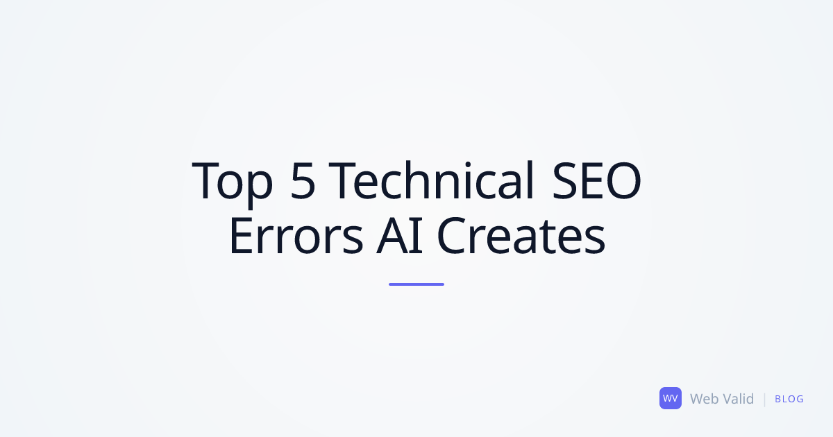Invisible Architecture: Top 5 Subtle SEO Errors AI Assistants Silently Introduce